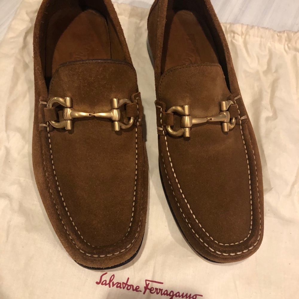 Salvatore Ferragamo men’s suede shoes size 8 EE